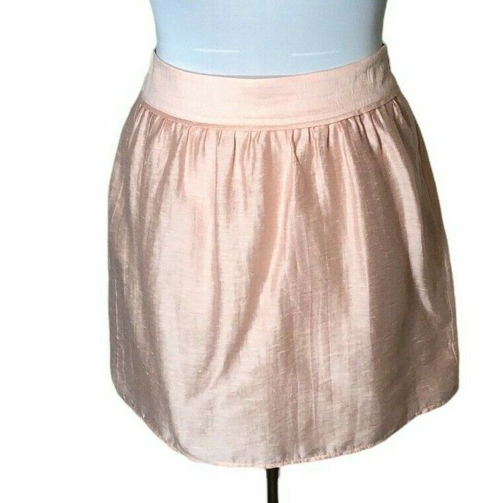 Ann Taylor Loft Women's Size 8 Linen Blend Lined A-line Skirt Pink